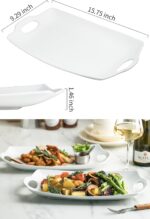 LAUCHUH Serving Platter for Party, 16 inches Large Serving Tray with Handles Por... - Image 3