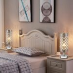 Chrome Crystal Table Lamp for Bedroom, Nightstand Light with Plug-in Switch, Ele... - Image 3