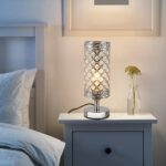 Chrome Crystal Table Lamp for Bedroom, Nightstand Light with Plug-in Switch, Ele... - Image 6