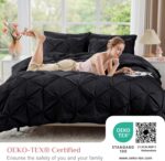JOLLYVOGUE Black Queen Comforter Set 7 Pieces - Bed in a Bag Queen for All Seaso... - Image 4