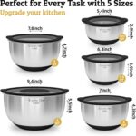 Mixing Bowls with Lids Set - Non-Slip, Airtight Warp-Proof TPR-AS Lids, Thicker ... - Image 3