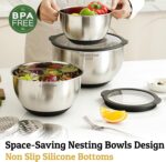 Mixing Bowls with Lids Set - Non-Slip, Airtight Warp-Proof TPR-AS Lids, Thicker ... - Image 5