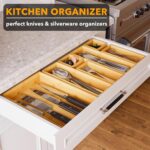 SpaceAid 7-Piece Bamboo Drawer Organizer Storage Boxes Set, Wood Tray Junk Drawe... - Image 5