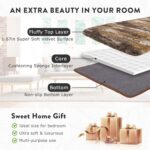 Fluffy Rugs for Living Room Bedroom, 5x7 Feet Abstract Brown Shag Area Rugs, Non... - Image 6