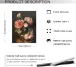 Heltrappe Moody Pink Peony Wall Art Spring Dark Academia Antique Floral Poster V... - Image 3
