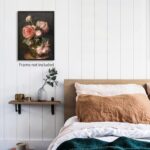Heltrappe Moody Pink Peony Wall Art Spring Dark Academia Antique Floral Poster V... - Image 4