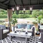 Outdoor Solar Gazebo Chandelier, 4-Light 28" Hanging Copper Wire Solar Pendant L... - Image 7