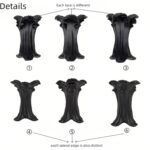 Vintage Gothic Ceramic Vase, 8.74×6.46×5.63inches, Matte Black Flower Vase for R... - Image 4