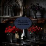 Vintage Gothic Ceramic Vase, 8.74×6.46×5.63inches, Matte Black Flower Vase for R... - Image 6
