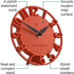 NEWGATE® Timewarp Desk Clock | Round Skeleton Clock | Orange | Modern Designer S... - Image 7
