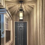 15" Outdoor Indoor Pendant Light Exterior Hanging Lantern, Modern Black Metal Ou... - Image 4