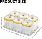 Divided Serving Snack Candy Jars Tray, 6 Airtight Food Snack Storage Containers ... - Image 8