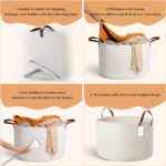 Luxury Little Extra Large Nursery Storage Basket, 22 x 22 x 14 inches - 100% Cot... - Image 6