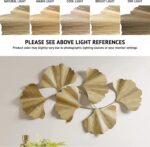 Madison Park Wall Art Living Room Décor Faye Metal Foil Ginkgo Leaf Large Home A... - Image 3