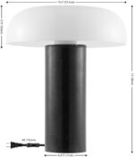 SAFAVIEH Lighting Collection Reiss Modern Black Dome 15-inch Mushroom Table Lamp... - Image 5