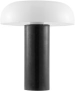 SAFAVIEH Lighting Collection Reiss Modern Black Dome 15-inch Mushroom Table Lamp... - Image 6
