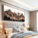 XIGUANGART Mountain Landscape Abstract Pictures Large Canvas Wall Art For Living... - Image 5