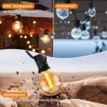 OHLUX Outdoor String Lights, 27FT LED Patio Lights with 13 Dimmable Plastic G40 ... - Image 4