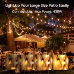 OHLUX Outdoor String Lights, 27FT LED Patio Lights with 13 Dimmable Plastic G40 ... - Image 5
