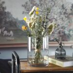 6" Wide 8" High Large Hand Blown Sturdy Clear Cylinder Glass Vase, Centerpiece F... - Image 5