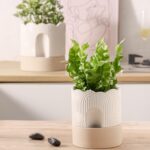 Nihow Self Watering Plant Pot: 6 Inch Ceramic Planter with Drainage Hole & Water... - Image 8