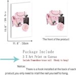 HPNIUB Fashion Women Art Print Pink High Heels Flowers Painting Set of 3 Pieces ... - Image 6