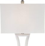 360 Lighting Roxie Modern Table Lamps 31" Tall Set of 2 Brushed Nickel Silver Me... - Image 7
