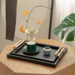 Set of 2 Modern Elegant Large Wood Serving Tray, Rectangle Decorative Tray Ottom... - Image 3