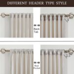 100% Blackout Ivory Off White polyester Velvet Curtains 96 inch Long for Living ... - Image 3