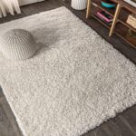 JONATHAN Y Mercer Shag Plush Cream Indoor Area Rug, 4x6, Contemporary, Modern, E... - Image 4