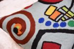 Kandinsky Decorative Pillow Cover Coastal Hand Embroidered Abstract Toss Pillows... - Image 7