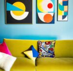 Kandinsky Decorative Pillow Cover Coastal Hand Embroidered Abstract Toss Pillows... - Image 9