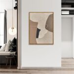 Kabcod Large Beige Brown Abstract Wall Art 3D Textured Oil Painting, Neutral Lar... - Image 6