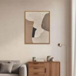 Kabcod Large Beige Brown Abstract Wall Art 3D Textured Oil Painting, Neutral Lar... - Image 7