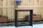 Single Bar Redwood Top & Black Base Ideal for Patio Hot Tub Area Backyard Durabl... - Image 3