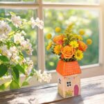 Remerry Ceramic House Shape Vase 2.4 x 3.8 Inch Mini Handmade Vase Decorative Sm... - Image 4