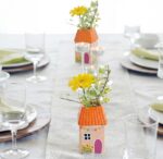 Remerry Ceramic House Shape Vase 2.4 x 3.8 Inch Mini Handmade Vase Decorative Sm... - Image 5