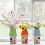 Remerry Ceramic House Shape Vase 2.4 x 3.8 Inch Mini Handmade Vase Decorative Sm... - Image 6