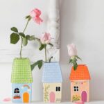 Remerry Ceramic House Shape Vase 2.4 x 3.8 Inch Mini Handmade Vase Decorative Sm... - Image 7