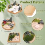 WEBEEDY 3 Sets Mini Zen Garden Kit Sand Tray Kit Japanese Sand Garden for Deskto... - Image 4