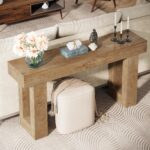 Tribesigns 63-Inch Long Console Table, Wooden Rectangular Sofa Table Behind The ... - Image 6