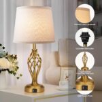Ruiever Touch Table Lamps Set of 2, nightstand lamp with USB Ports Bedside 3 Way... - Image 4