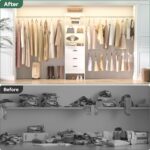 Besiost 96'' Closet Organizer System with 3 Hanging Rods, 8FT Closet Organizers ... - Image 5