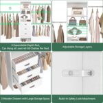Besiost 96'' Closet Organizer System with 3 Hanging Rods, 8FT Closet Organizers ... - Image 7