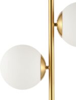 JONATHAN Y 28" Brass Gold 2-Light Art Deco LED Table Lamp, Coastal Vintage Iron ... - Image 4