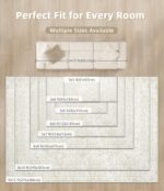 Aoyaomi Vintage Living Room Area Rug - 5x7 Large Machine Washable Boho Area Rug ... - Image 9