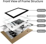 Framed Black and White Canvas Wall Art Woman Reading Newspaper Femisit Print Pai... - Image 3