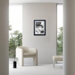 Framed Black and White Canvas Wall Art Woman Reading Newspaper Femisit Print Pai... - Image 7