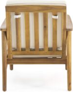 Christopher Knight Home Felix Outdoor Acacia Wood Club Chair (Set of 2), Teak Fi... - Image 4