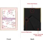 Laura Ashley 4x6 Pink Enamel Picture Frame, Gold Metal Edge with Easel, for Coun... - Image 3